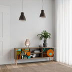 GEODE GLIMMER TV-Lowboard mit 2 Türen in Eiche-Optik