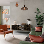 BRIGHT MESH TV-Lowboard mit 2 Türen in Eiche-Optik