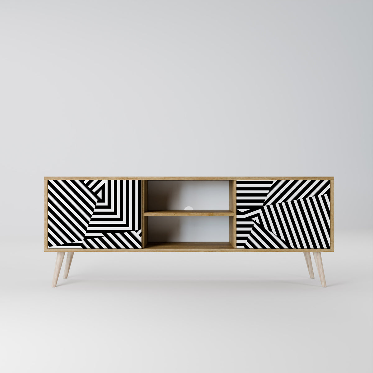 ILLUSIONARY LATTICE 2-Door TV Cabinet