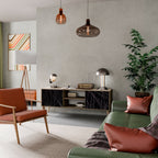 SHIMMER SPIDERGRAM TV-Lowboard mit 2 Türen in Eiche-Optik