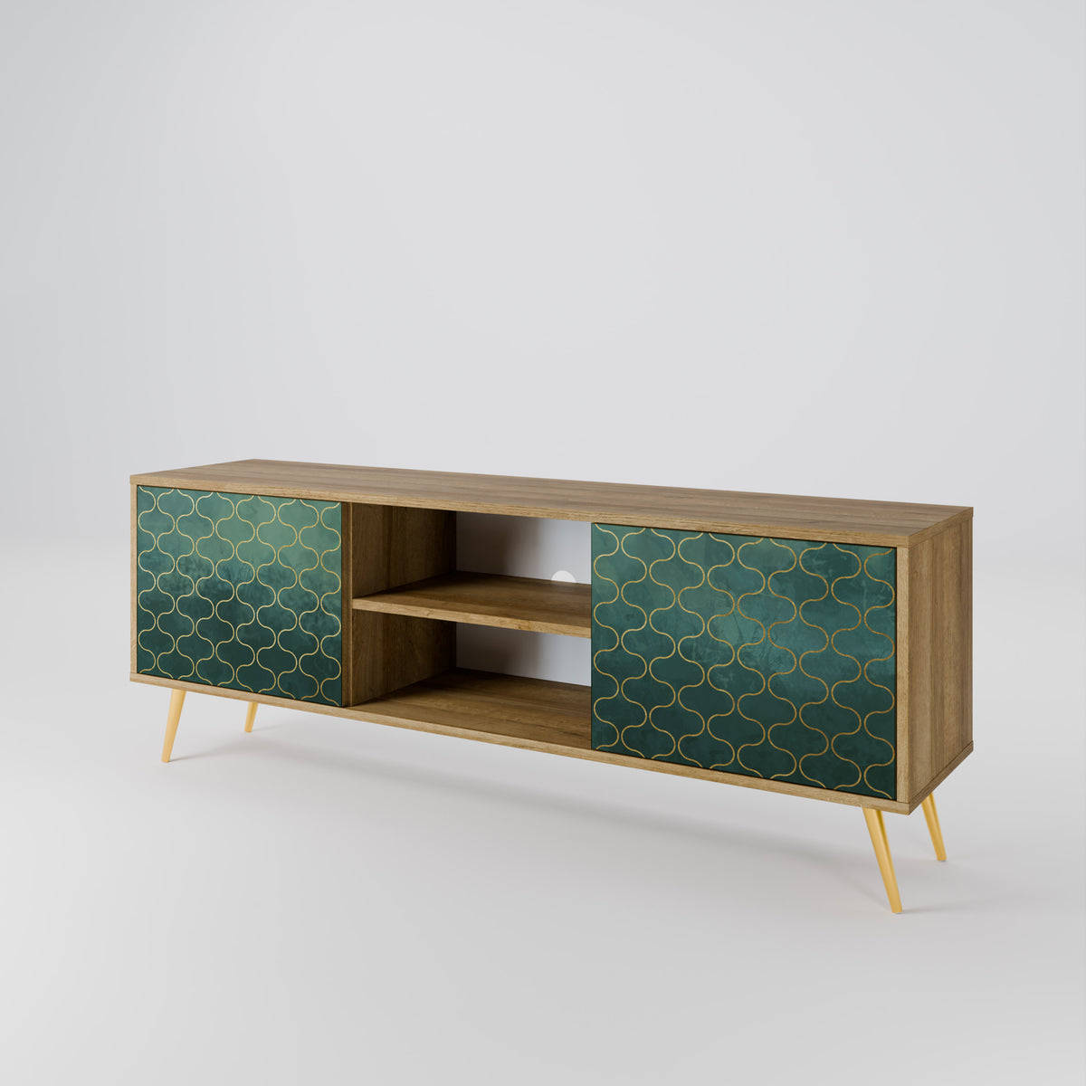 TESSELATED GREENERY 2-Door TV Cabinet