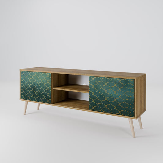 TESSELATED GREENERY 2-Door TV Cabinet