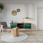 TESSELATED GREENERY TV-Lowboard mit 2 Türen in Eiche-Optik