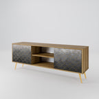 TESSELATED GRAYISH TV-Lowboard mit 2 Türen in Eiche-Optik