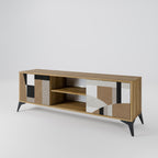 DELICATE MEMENTO 2-Door TV Stand in Oak Effect
