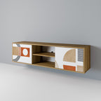 CIRCLE RHYTM 2-Door TV Stand in Oak Effect