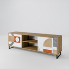 CIRCLE RHYTM 2-Door TV Stand in Oak Effect
