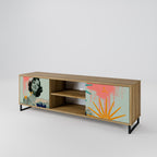 KANAGAWA BEAUTY 2-Door TV Stand in Oak Effect