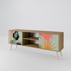 KANAGAWA BEAUTY 2-Door TV Stand in Oak Effect