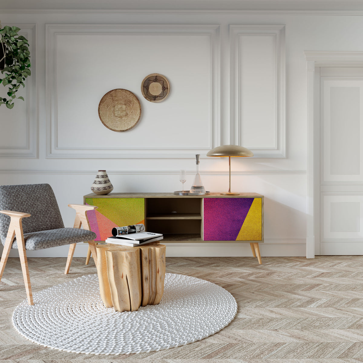 VIVID GEOMETRY 2-türiges TV-Lowboard