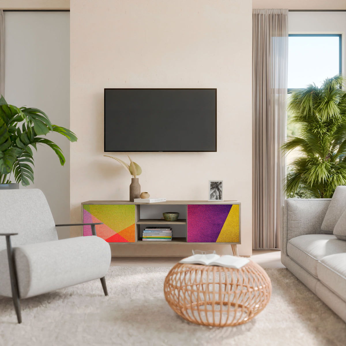 VIVID GEOMETRY 2-türiges TV-Lowboard