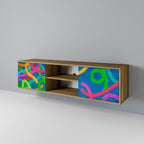 STREAMER TANGLE TV-Lowboard mit 2 Türen in Eiche-Optik