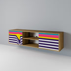 TONE COLLAPSE 2-Door TV Stand in Oak Effect