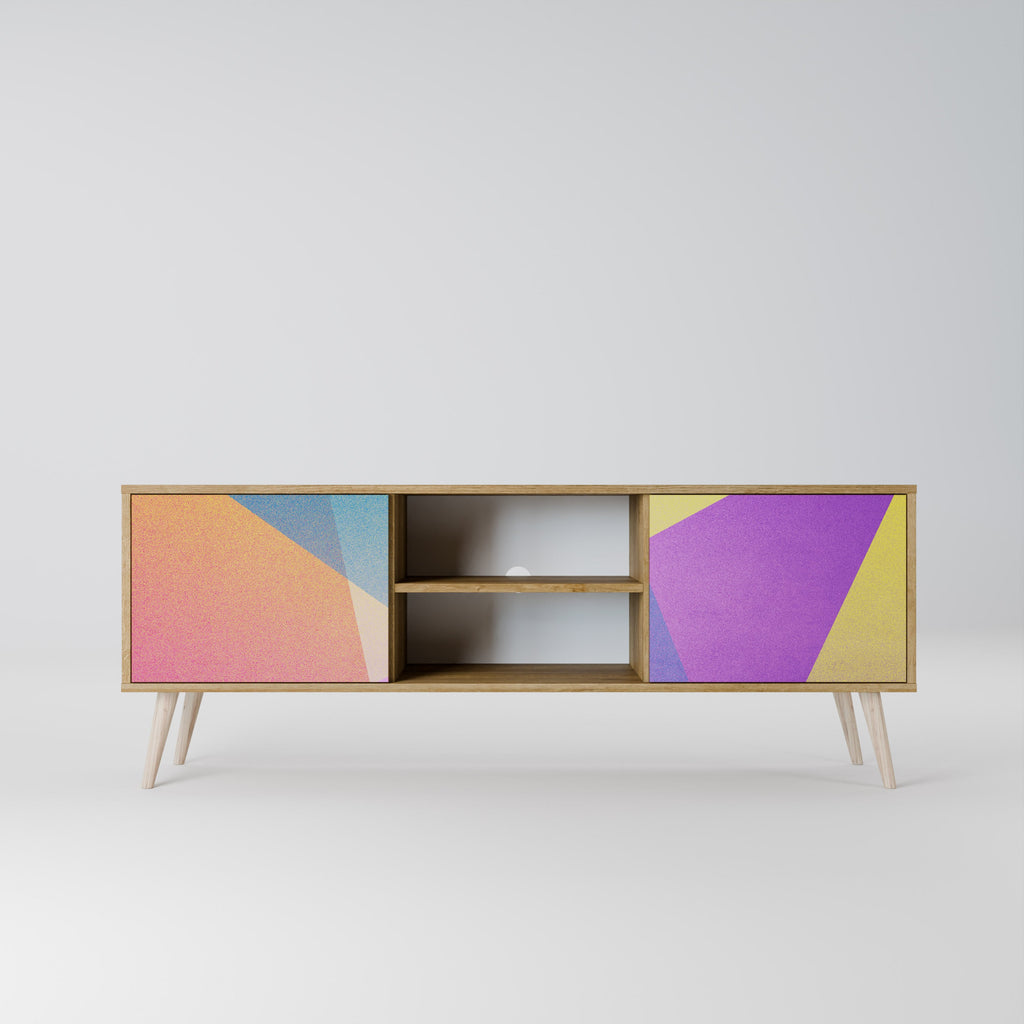 BRIGHT GEOMETRY 2-türiger TV-Ständer in Eichenoptik