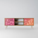 IRREGULAR PINK 2-Door TV Stand in Oak Effect