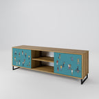 COLLECTIVE STREAM 2-Door TV Stand in Oak Effect