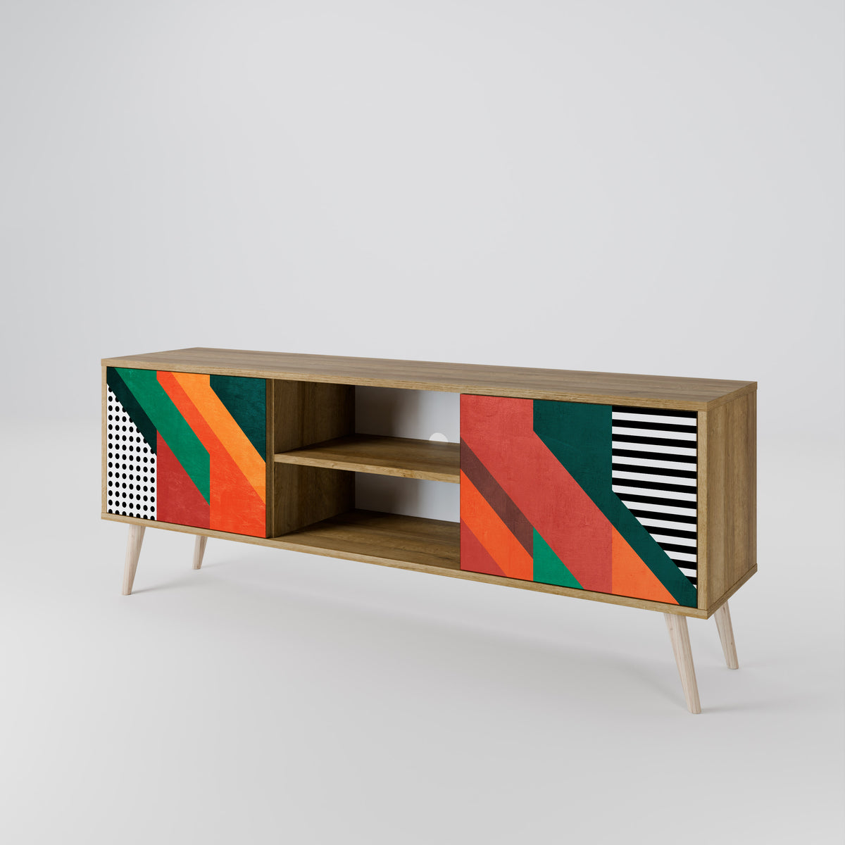 MAKESHIFT ARTISTRY 2-Door TV Cabinet