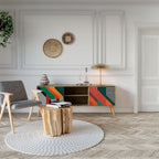 MAKESHIFT ARTISTRY 2-Door TV Stand in Oak Effect