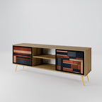 INTREPID FORMATION 2-Door TV Stand in Oak Effect