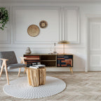 INTREPID FORMATION 2-Door TV Stand in Oak Effect