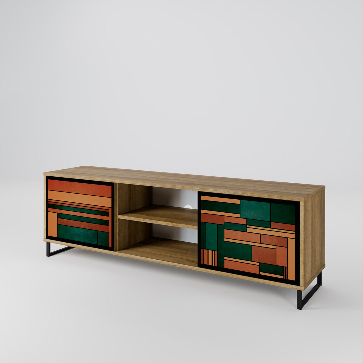 EARTHY FIGURES 2-Door TV Cabinet