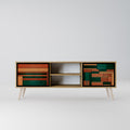 EARTHY FIGURES 2-Door TV Stand in Oak Effect