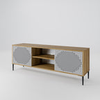 POLYGON ILLUSION 2-Door TV Stand in Oak Effect