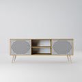 POLYGON ILLUSION 2-Door TV Stand in Oak Effect