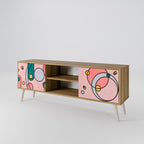 GOSSAMER ECHOES 2-Door TV Stand in Oak Effect