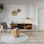 HOLLOW TIME 2-Door TV Stand in Oak Effect