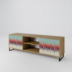 CHROMA CONTOURS 2-Door TV Stand in Oak Effect
