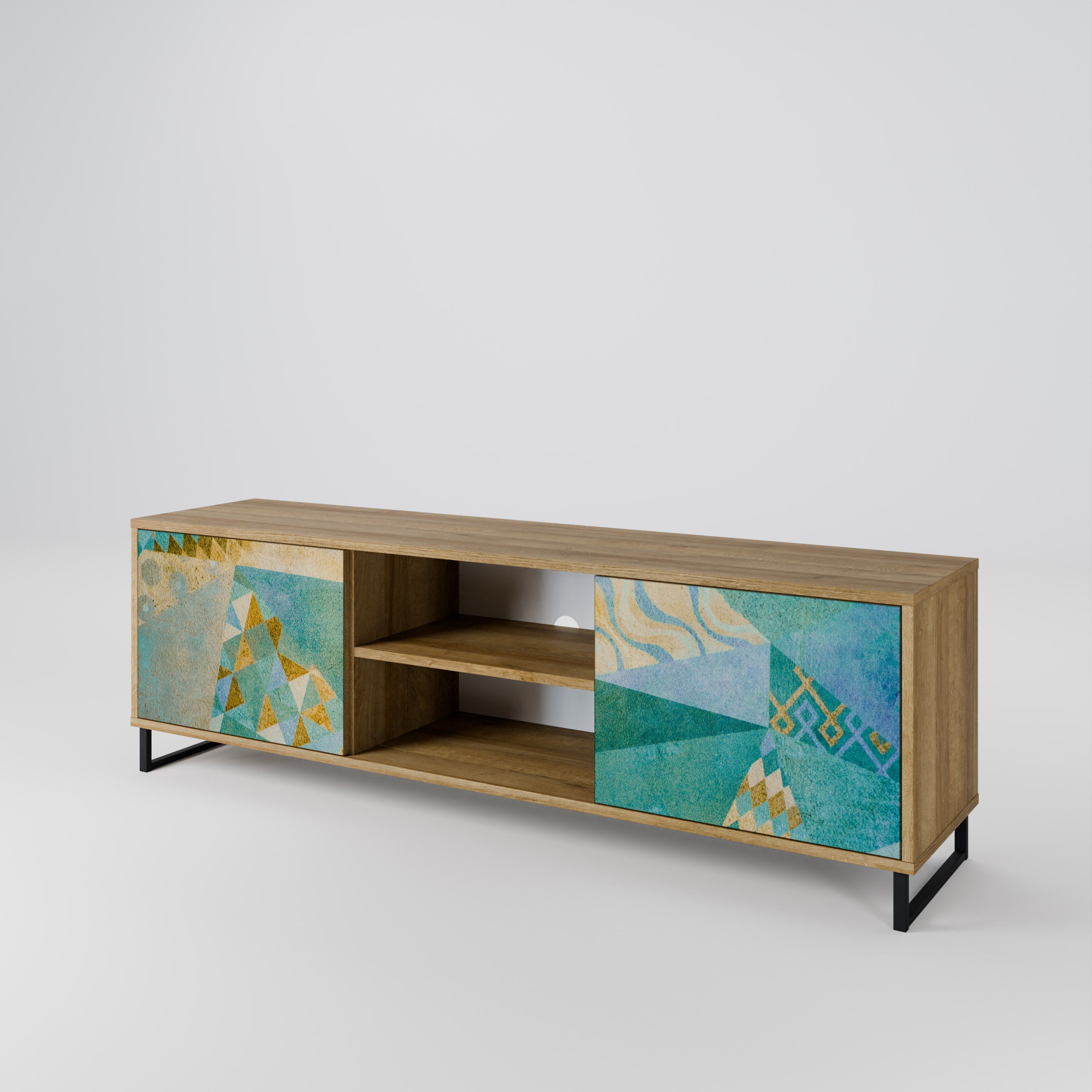 SPECTRUM SPLENDOR 2-türiger TV-Ständer in Eichenoptik