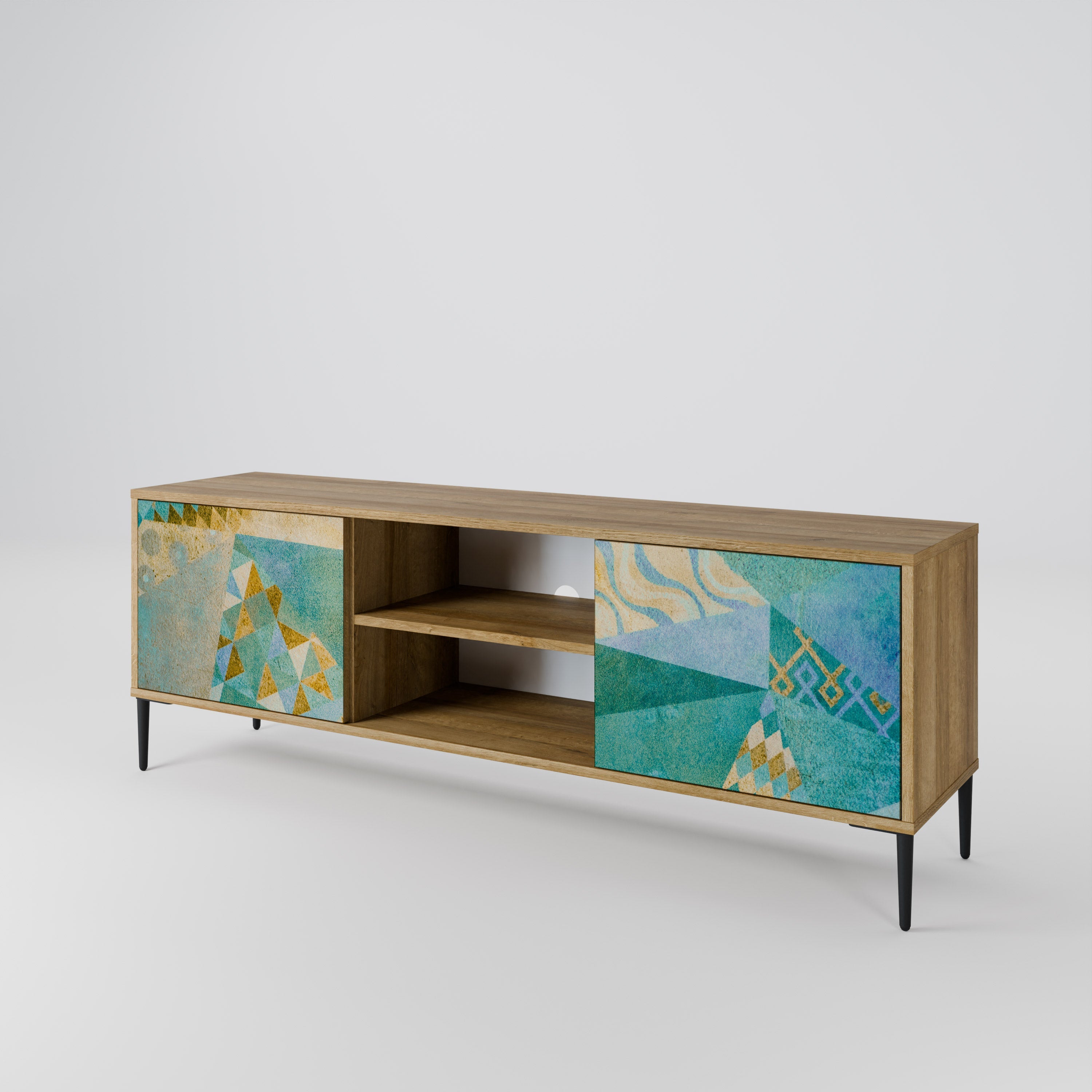 SPECTRUM SPLENDOR 2-türiger TV-Ständer in Eichenoptik