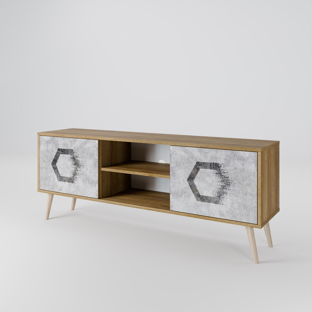 HEXAGONAL FIGURES 2-türiges TV-Lowboard