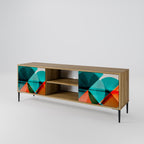 CIRCULAR RHAPSODY 2-Door TV Stand in Oak Effect