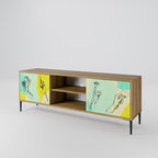 BODY LANGUAGE 2-Door TV Stand in Oak Effect