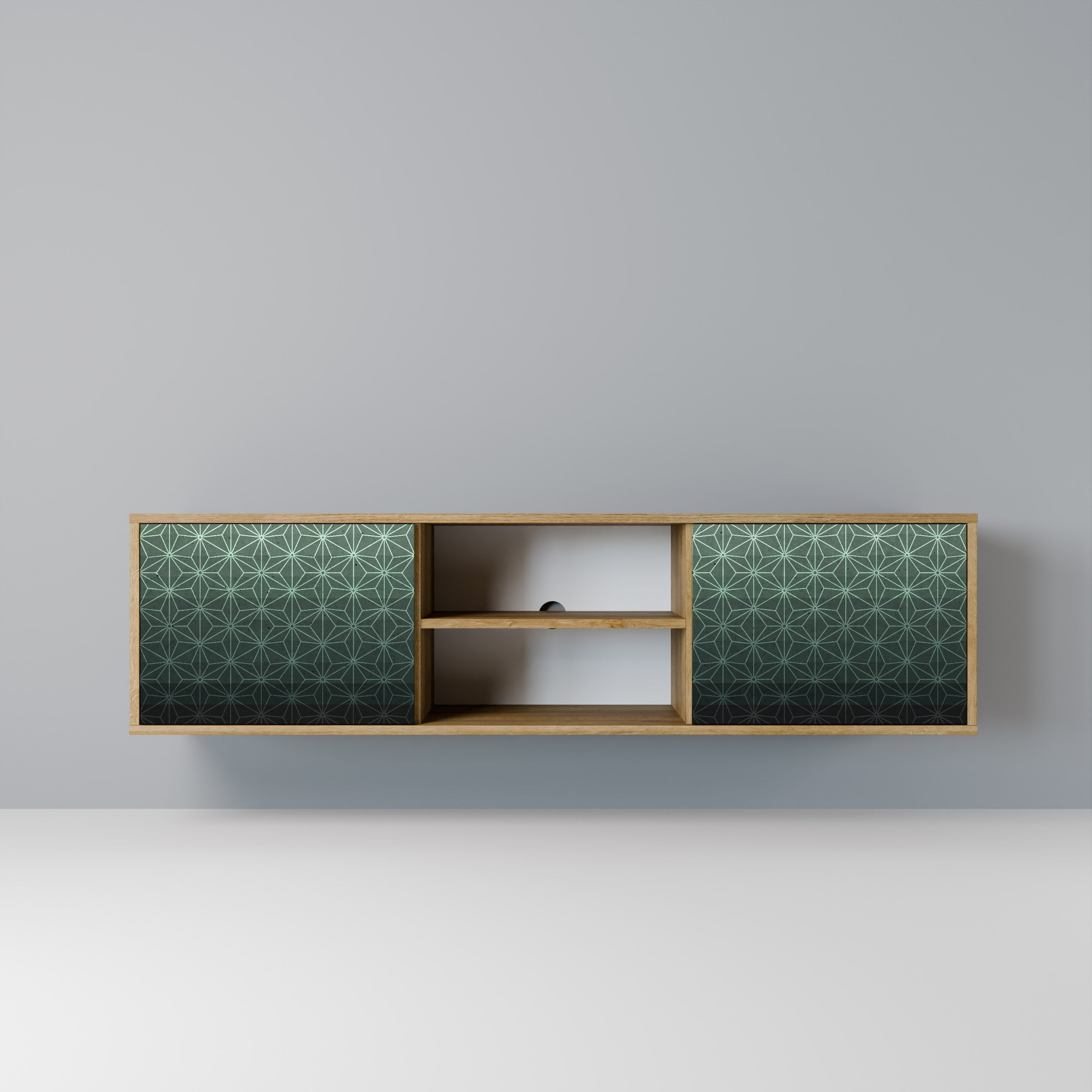 ORNAMENTAL GLIMMER 2-türiger TV-Ständer in Eichenoptik
