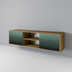 ORNAMENTAL GLIMMER 2-Door TV Stand in Oak Effect