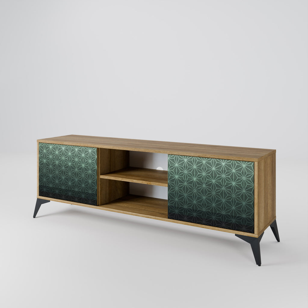 ORNAMENTAL GLIMMER 2-türiger TV-Ständer in Eichenoptik