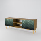 ORNAMENTAL GLIMMER 2-Door TV Stand in Oak Effect