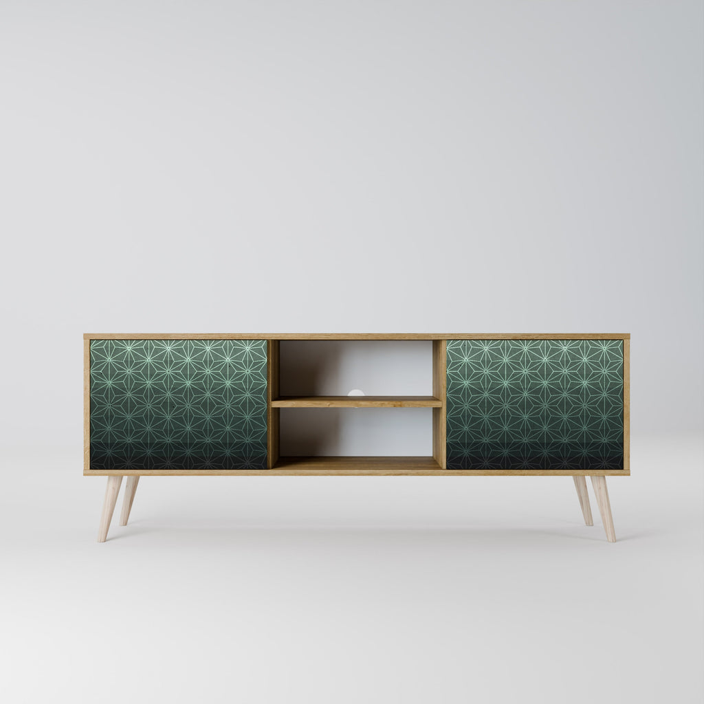 ORNAMENTAL GLIMMER 2-türiger TV-Ständer in Eichenoptik