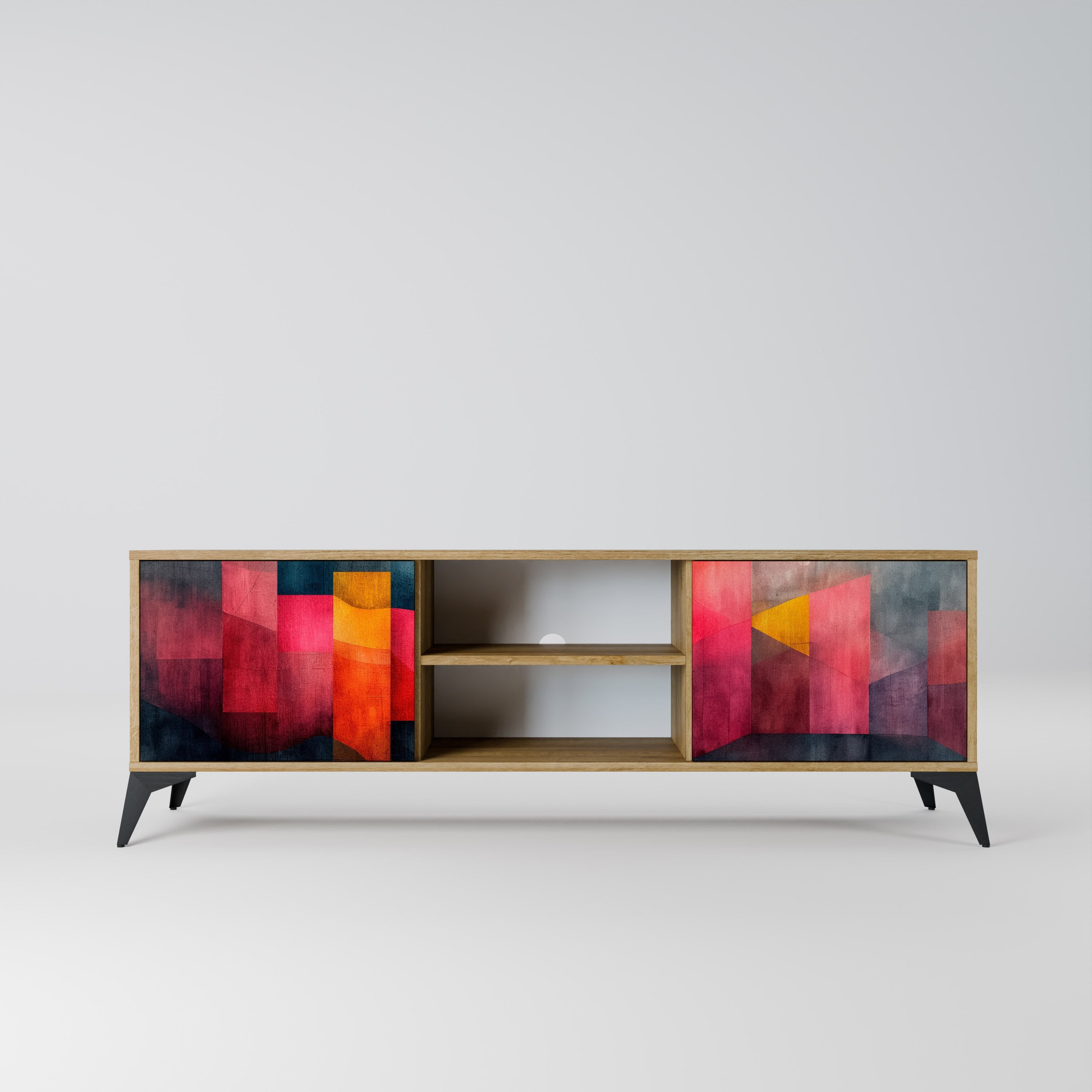 COLORFUL SOUNDS 2-türiger TV-Ständer in Eichenoptik