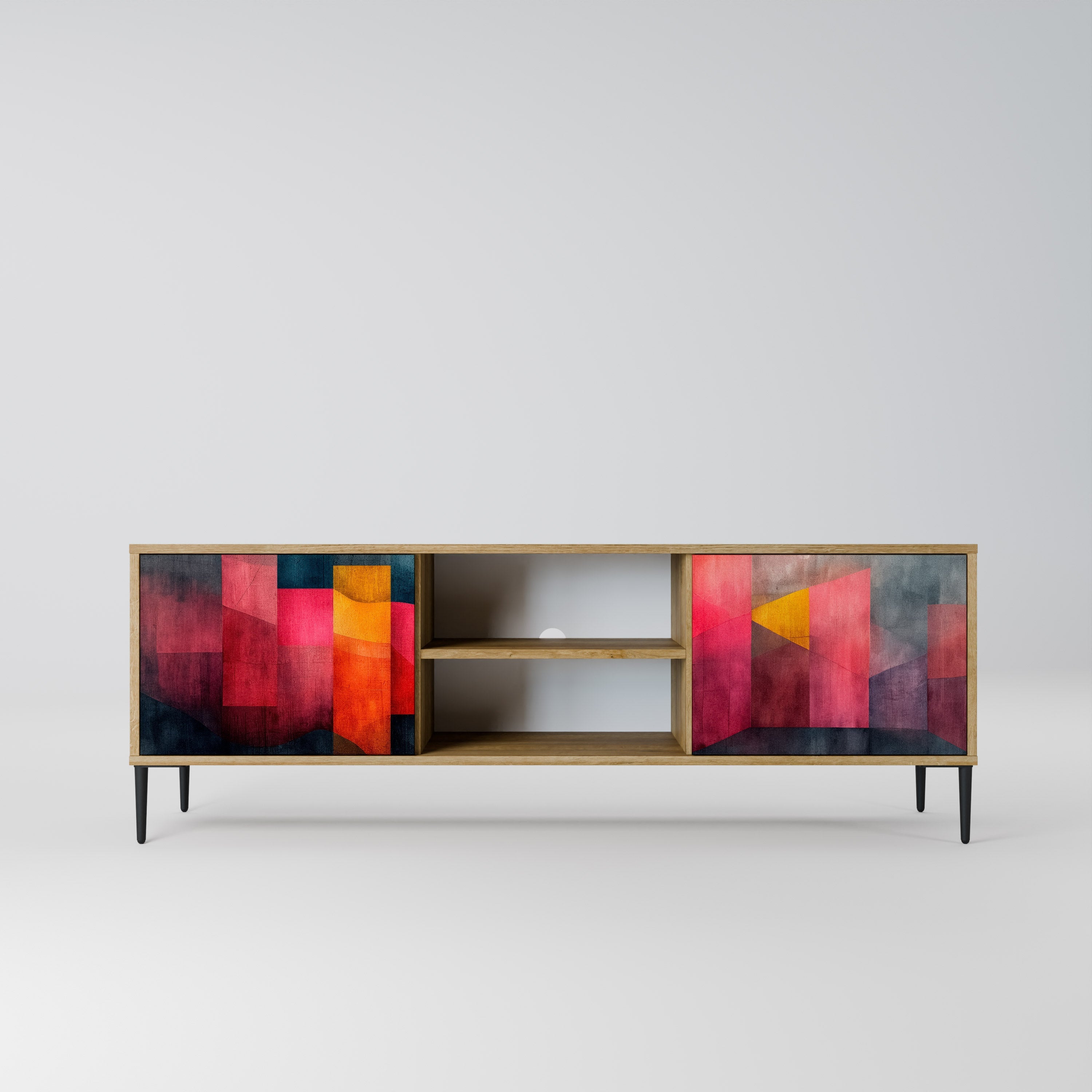 COLORFUL SOUNDS 2-türiger TV-Ständer in Eichenoptik