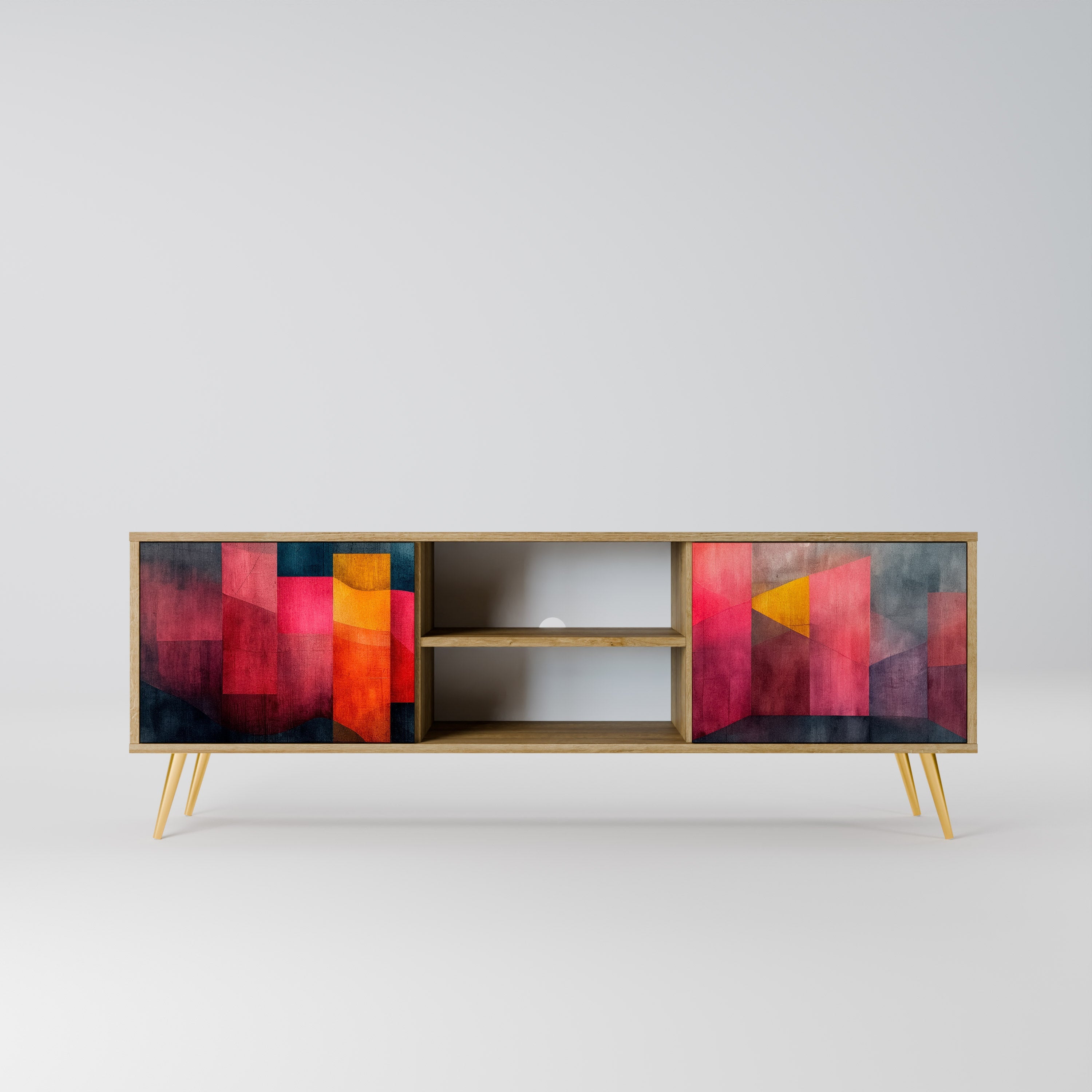 COLORFUL SOUNDS 2-türiger TV-Ständer in Eichenoptik