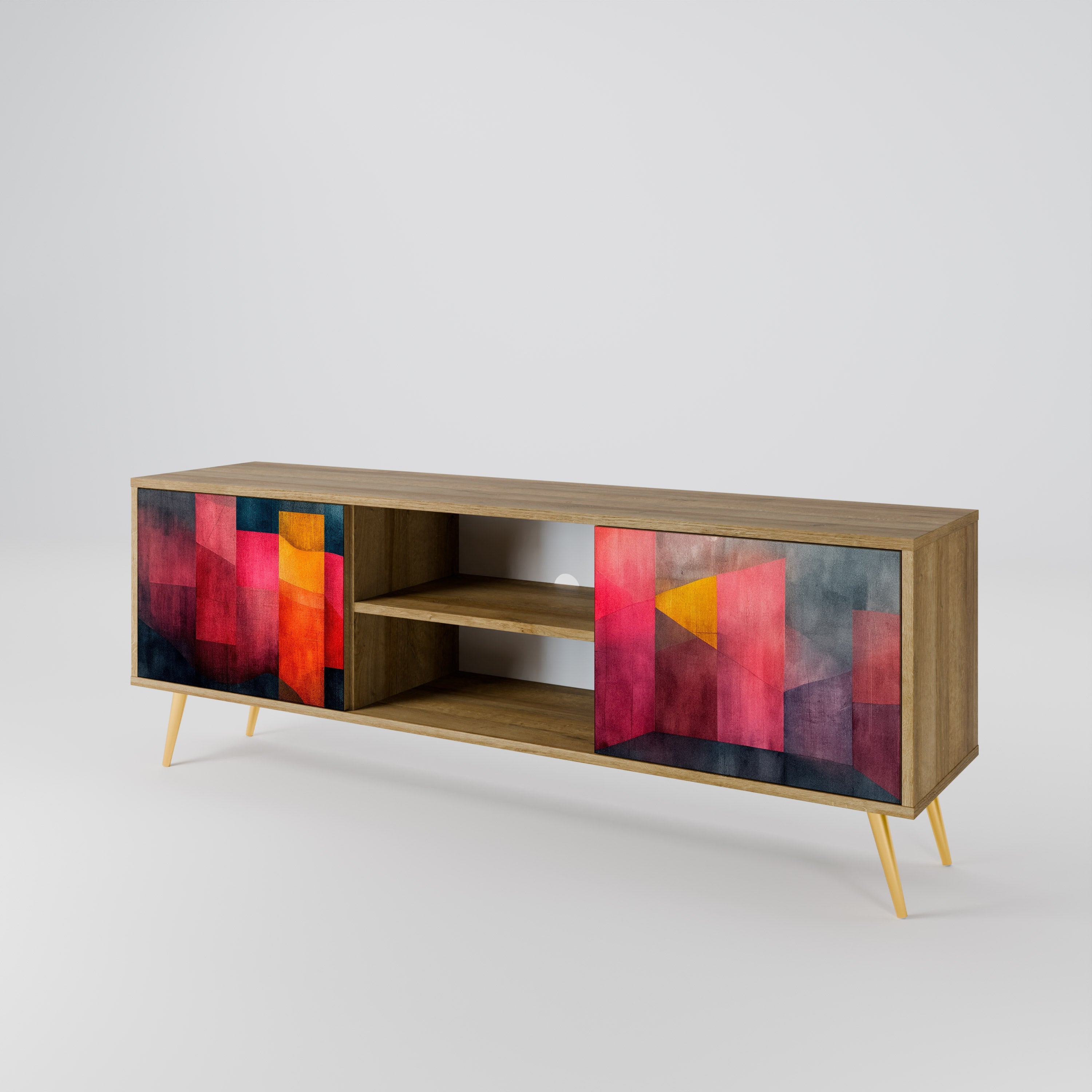 COLORFUL SOUNDS 2-türiger TV-Ständer in Eichenoptik