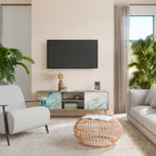 ABSTRACT THOUGHTS TV-Lowboard mit 2 Türen in Eiche-Optik