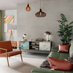 ABSTRACT THOUGHTS TV-Lowboard mit 2 Türen in Eiche-Optik