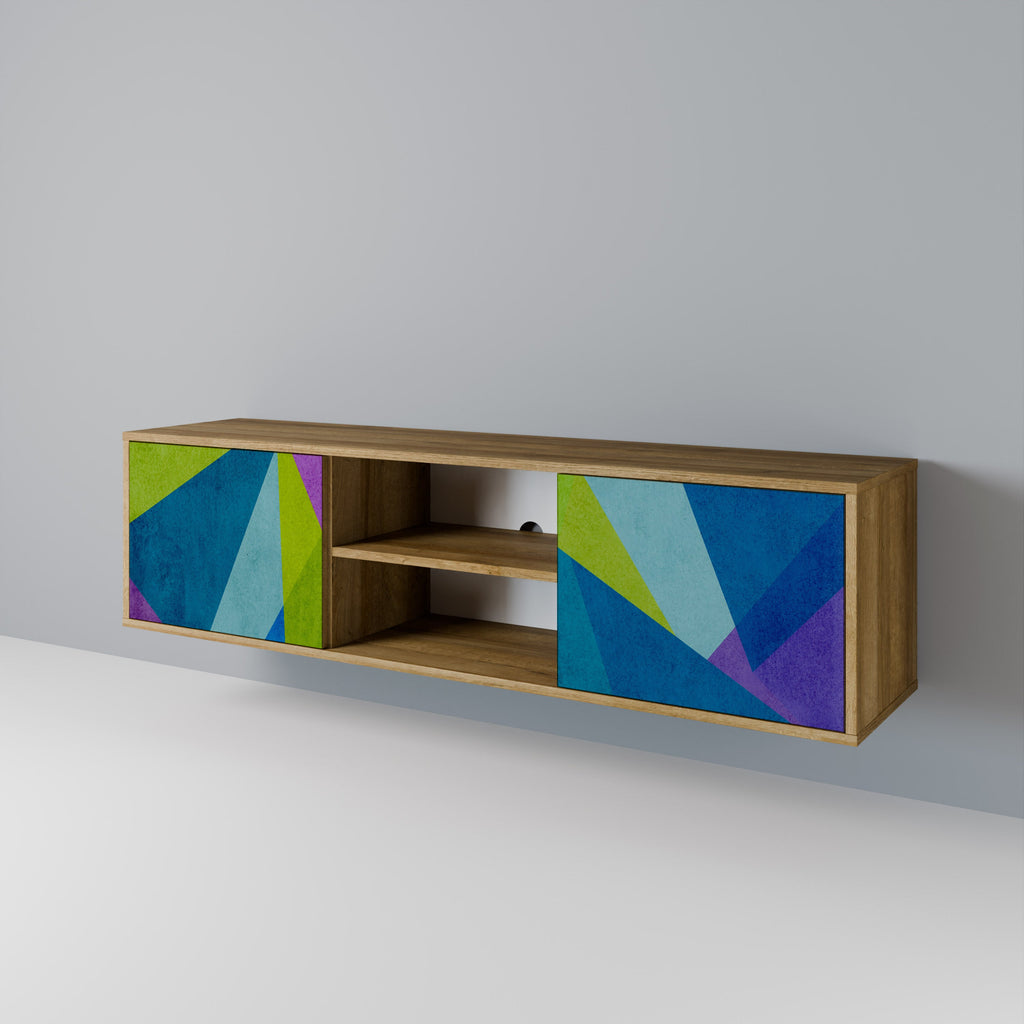 COLD SHOWCASE 2-Door TV Stand in Oak Effect