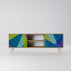 COLD SHOWCASE 2-Door TV Stand in Oak Effect