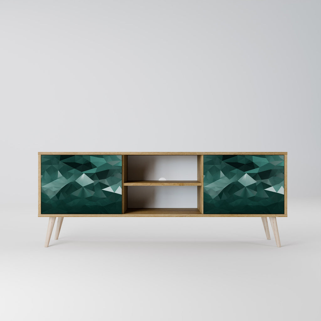 POLYGONAL FLOATING 2-türiger TV-Ständer in Eichenoptik